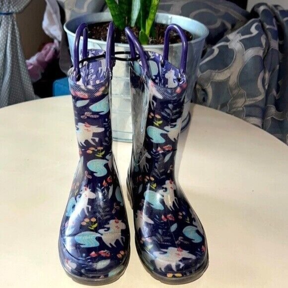 Western Chief Other - Western Chief‎ unicorn floral rain rubber boots with lights on heels